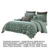 Tyler 8 Piece Ruffled Queen Comforter Set The Urban Port Green Gray By Casagear Home BM277110