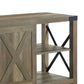 Eli 71 Inch TV Entertainment Center Cabinet Metal Brackets Oak Brown By Casagear Home BM278984