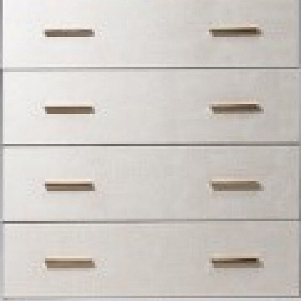 Emily 37 Inch Wood Tall Dresser Chest 4 Drawers Gold Handles White By Casagear Home BM278988