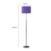 Finn 63 Inch Glamorous Floor Lamp Rose Accent Shade 100W Purple Silver By Casagear Home BM279107