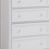 Mio 46 Inch 4 Drawer Tall Dresser Chest Solid Wood Glossy White By Casagear Home BM279146