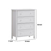 Mio 46 Inch 4 Drawer Tall Dresser Chest Solid Wood Glossy White By Casagear Home BM279146