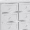 Mio 39 Inch 6 Drawer Dresser Solid Wood Molded Trim Glossy White By Casagear Home BM279147