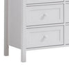 Mio 39 Inch 6 Drawer Dresser Solid Wood Molded Trim Glossy White By Casagear Home BM279147