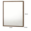 Noe 40 Inch Modern Wall Mirror Sleek Wood Frame Walnut Veneer By Casagear Home BM279246