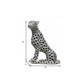 Cid 24 Inch Modern Polyresin Leopard Sculpture Decor Dotted White Black By Casagear Home BM279252