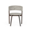 Cid 23 Inch Modern Dining Chair Curved Back Set of 2 Gray Fabric By Casagear Home BM279267