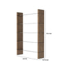 Cid 80 Inch Modern Bookcase 5 Glass Shelves Wood Side Panels Walnut By Casagear Home BM279521