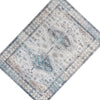 Nyx 10 x 8 Large Soft Fabric Floor Area Rug Vintage Blue Border Design By Casagear Home BM279707