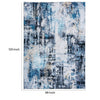 Rue 10 x 8 Large Soft Fabric Floor Area Rug Washable Abstract Blue and White Design By Casagear Home BM279709