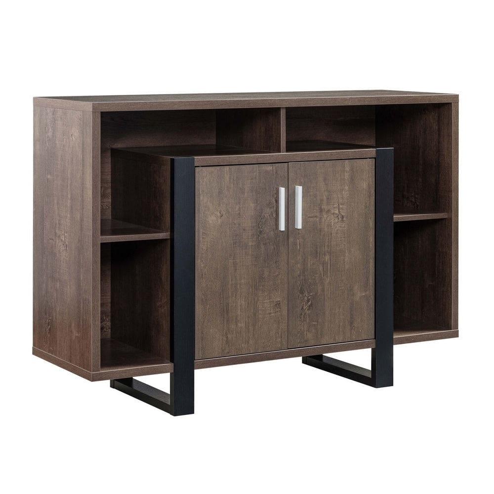 Zale 47 Inch Wood Buffet Sideboard Console, 1 Cabinet, Sled Base, Brown By Casagear Home