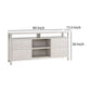 60 Inch Modern Sideboard Buffet Console Cabinet 4 Drawers Wood White Oak By Casagear Home BM279752