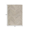 Kaye 10 x 7 Modern Area Rug Soft Fabric Dotted Gray Brown Chevron Large By Casagear Home BM280123