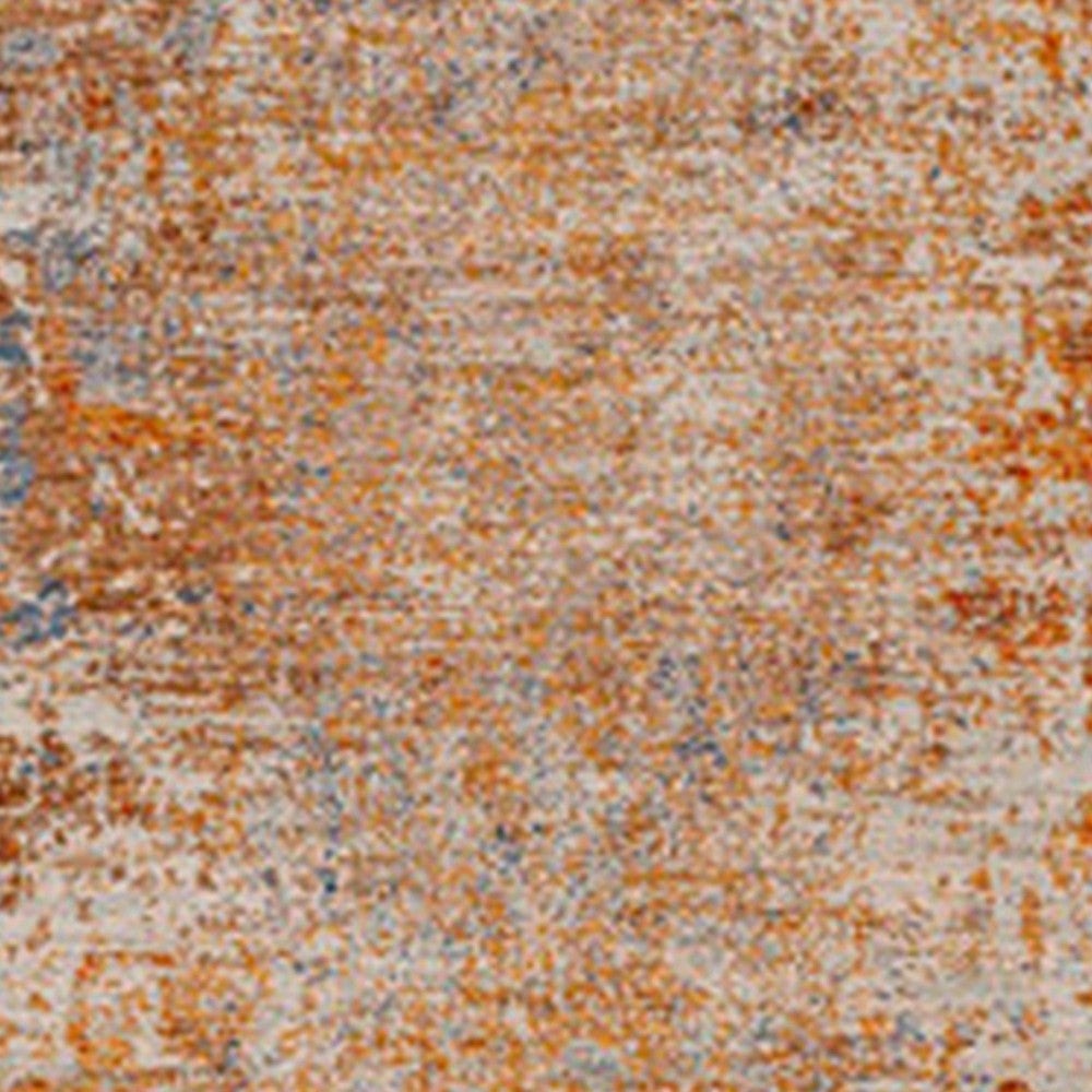 5 x 8 Modern Area Rug Abstract Paint Art Design Soft Fabric Orange Brown By Casagear Home BM280132