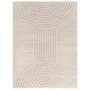 5 x 7 Modern Area Rug, Simple Geometric Design, Soft Fabric, Cream, Gray By Casagear Home