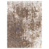 5 x 7 Modern Area Rug, Abstract Paint Art Design, Soft Fabric, Brown, Beige By Casagear Home