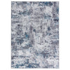 Keli 5 x 7 Modern Area Rug, Abstract Art Design, Soft Fabric, Gray, Blue By Casagear Home