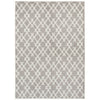 5 x 7 Fabric Floor Area Rug, Diamond, Symmetrical, Medium, Gray, Ivory By Casagear Home