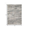 Zeni 5 x 7 Modern Area Rug Smokey Lined Design Soft Fabric Ivory Beige By Casagear Home BM280226