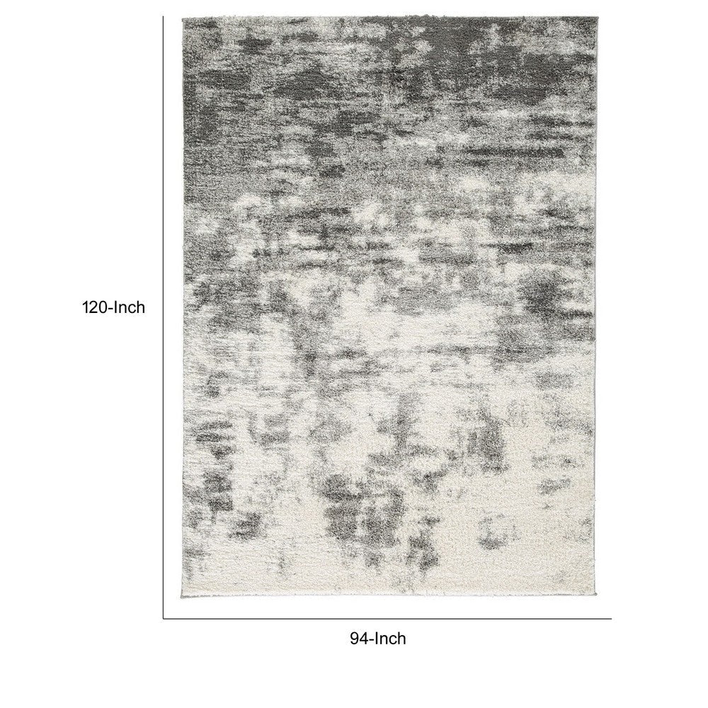 Pax 8 x 10 Modern Area Rug Smoky Paint Design Fabric Large Cream Gray By Casagear Home BM280242