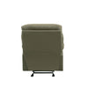 Deby 35 Inch Modern Recliner Foam Cushioned Seat Microfiber Sage Green By Casagear Home BM280250