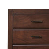 48 Inch Modern Tuscany Tall Dresser Chest 5 Drawers Metal Handles Brown By Casagear Home BM280266