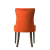 Esme 24 Inch Solid Wood Dining Chair Velvet Tufted Set of 2 Orange By Casagear Home BM280323