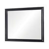 47 Inch Wood Mirror, Landscape Frame, Classic, Black By Casagear Home