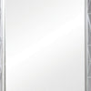 41 Inch Vanity Mirror Etched Glass Trim Wood Frame Metallic Silver By Casagear Home BM280365