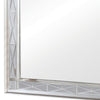 41 Inch Vanity Mirror Etched Glass Trim Wood Frame Metallic Silver By Casagear Home BM280365