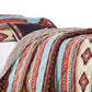 Linda 3 Piece Full Quilt Set Tribal Pattern Diamond Design Multicolor By Casagear Home BM280406