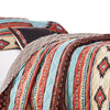 Linda 3 Piece Full Quilt Set Tribal Pattern Diamond Design Multicolor By Casagear Home BM280406