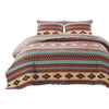 Linda 3 Piece King Quilt Set, Tribal Pattern, Diamond Design, Multicolor By Casagear Home