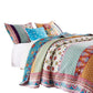 Sama 4 Piece Reversible Twin Quilt Set, Floral Print Patterns, Multicolor By Casagear Home