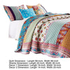 Sama 4 Piece Reversible Twin Quilt Set Floral Print Patterns Multicolor By Casagear Home BM280414