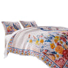 Tess Microfiber 2 Piece Twin Quilt Set Peacock Floral Print Multicolor By Casagear Home BM280420