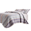 Ysa 3 Piece Soft Cotton Queen Quilt Set Pastel Striped Multicolor By Casagear Home BM280435