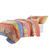 Lio 2 Piece Microfiber Twin Quilt Set Bohemian Floral Pattern Multicolor By Casagear Home BM280444