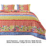 Lio 3 Piece Microfiber King Quilt Set Bohemian Floral Pattern Multicolor By Casagear Home BM280446