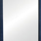 Cale 40 Inch Modern Glam Portrait Mirror Nailhead Blue Velvet Upholstered By Casagear Home BM280484