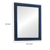 Cale 40 Inch Modern Glam Portrait Mirror Nailhead Blue Velvet Upholstered By Casagear Home BM280484