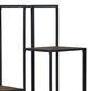 50 Inch 4 Tier Design Display Shelf Metal Frame Industrial Brown Black By Casagear Home BM280495