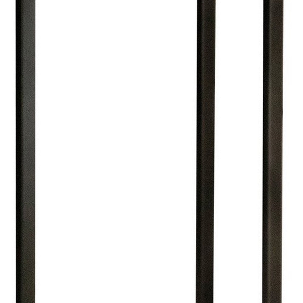 24 Inch Modern C Shape Side End Table 2 USB 1 Charging Port Brown Black By Casagear Home BM280511