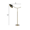 66 Inch Adjustable Arc Floor Lamp Dome Shade Dark Bronze Antique Brass By Casagear Home BM280520