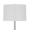 Charlie 61 Inch Modern Floor Lamp Wood Table 1 USB Glossy White Brown By Casagear Home BM280525