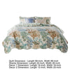 Wade 4 Piece Twin Quilt Set Ocean Design Scalloped Edges Floral Pattern By Casagear Home BM281991