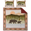 Kip 3 Piece Soft Microfiber Queen Quilt Set Simple Bear Print Multicolor By Casagear Home BM282010