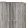 70 Inch Modern 4 Panel Folding Screen Room Divider Rustic Gray Wood Finish By Casagear Home BM282035