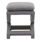 23 Inch Fabric Upholstered Ottoman Plush Cushioned Curved X Frame Gray By Casagear Home BM282132