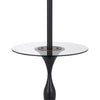 Ava 61 Inch Modern Floor Lamp Glass Tray Table 1 USB Port Dark Bronze By Casagear Home BM282146